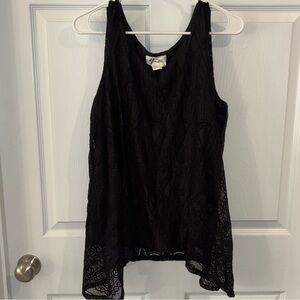 Andrea Jovine Black Lace Tank Top Wimpsigoth